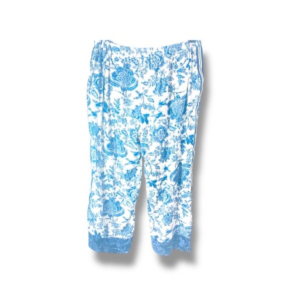 Liverpool Los Angeles Blue Floral Print Pants – Size L - Picture 6 of 17